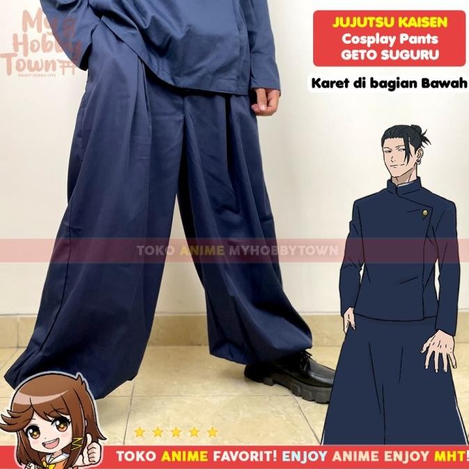KOSTUM PRIA Celana Cosplay Anime Gakuran Jujutsu Kaisen Geto Suguru