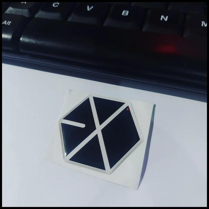 

DISKON STICKER TIMBUL RESIN EXO LOGO STIKER LENTUR 3D KECIL