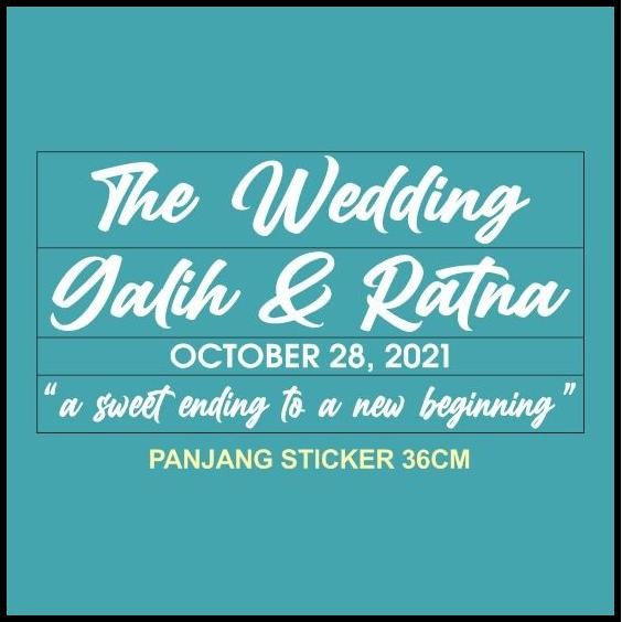 GRATIS ONGKIR CUSTOM CUTTING STICKER WEDDING NIKAH MARRIED DISPLAY ACARA AKRILIK DLL 