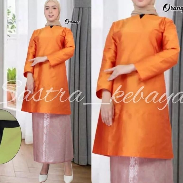 Baju Kurung Taffeta Polosan Jumbo // Atasan Baju Kurung Taffeta Melayu // Atasan Baju Kurung Bahan T