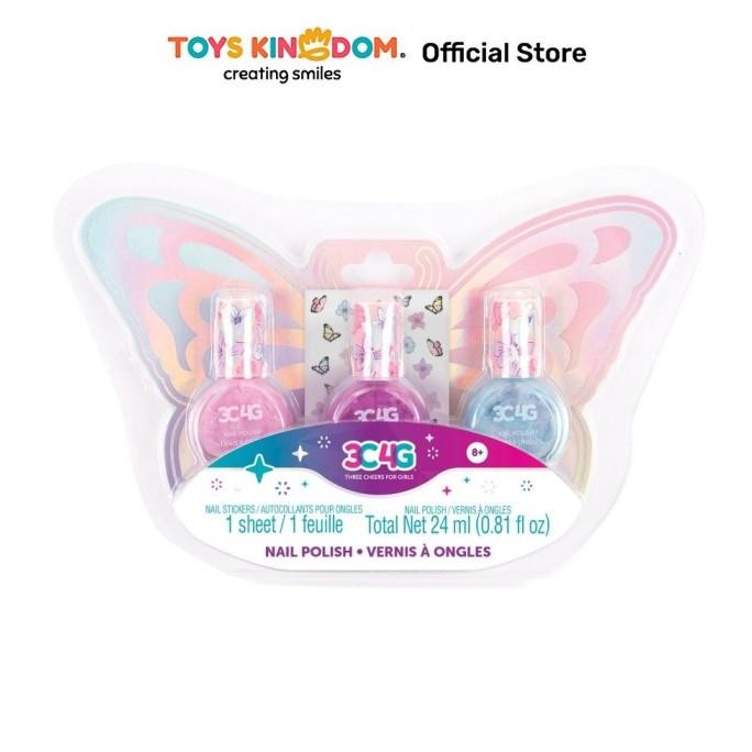 

TOYS KINGDOM MAKE IT REAL SET 3 PCS KUTEK KUKU BUTTERFLY 10043 KIDS NAIL POLISH CAT KUKU ANAK ANAK BASE COAT PERLENGKAPAN KECANTIKAN ANAK PEREMPUAN ORIGINAL