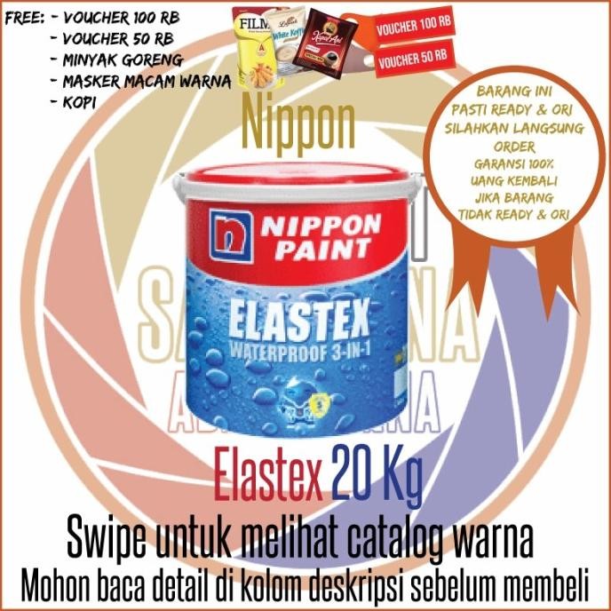 

NIPPON ELASTEX SETRA AQUAPROOF 20 KG / WATERPROOF / CAT ANTI BOCOR ABU ORIGINAL