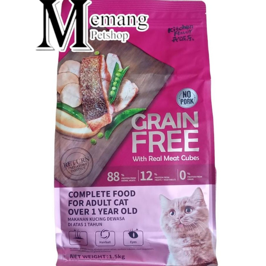 

KITCHEN FLAVOR CAT 1.5 KG GRAIN FREE ADULT ORIGINAL