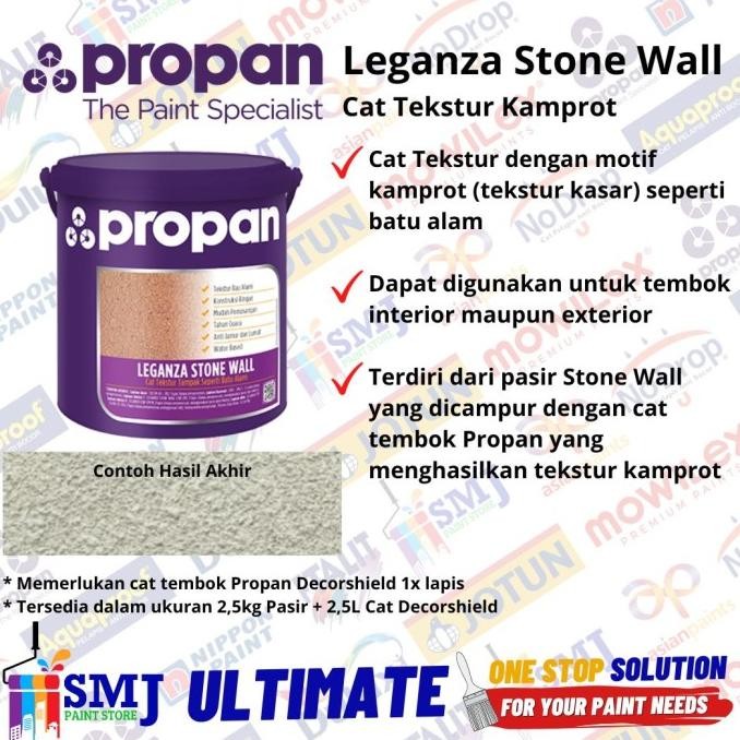 CAT TEMBOK TEXTURE MOTIF BATU ALAM PROPAN LEGANZA STONEWALL ORIGINAL