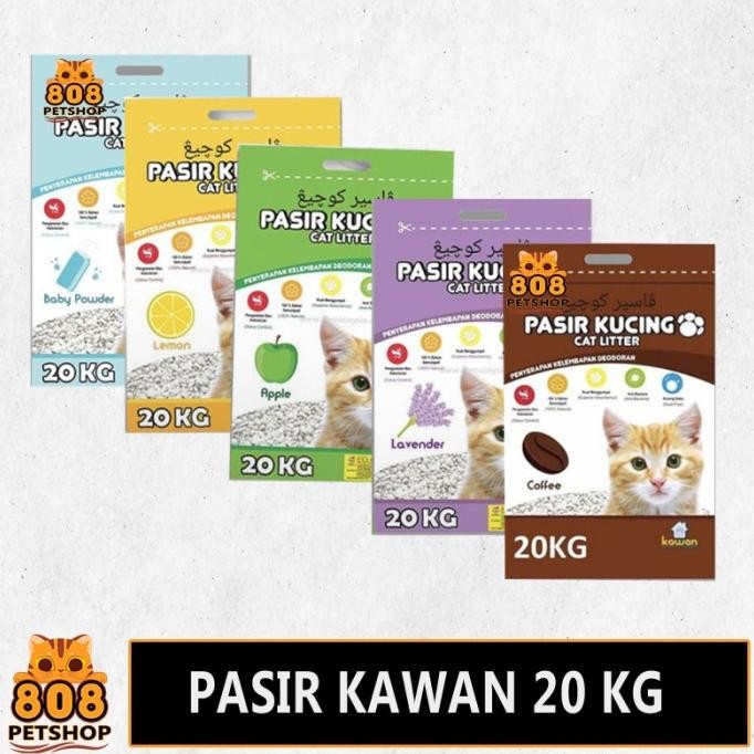 

PASIR KUCING KAWAN CAT LITTER - PASIR KUCING WANGI GUMPAL 20 KG ORIGINAL
