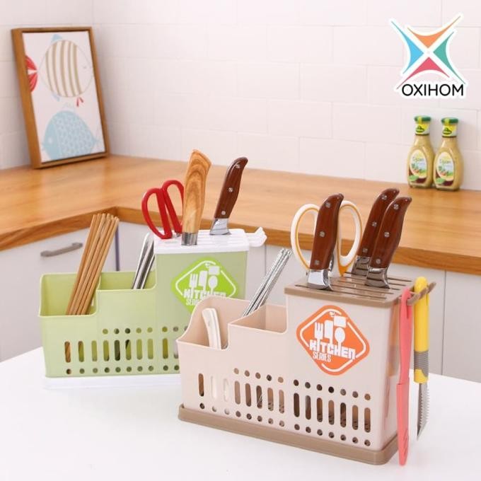 

Berkualitas Oxihom K6062 Tempat Pengering Sendok Pisau Dapur Drain Holder
