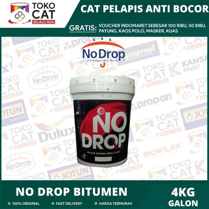 

CAT PELAPIS ANTI BOCOR NO DROP BITUMEN BLACK 4KG GALON ORIGINAL