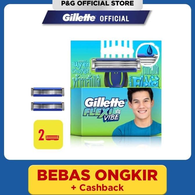 

Berkualitas Gillette Flexi Vibe - 2 Pisau Cukur Refill Isi Ulang