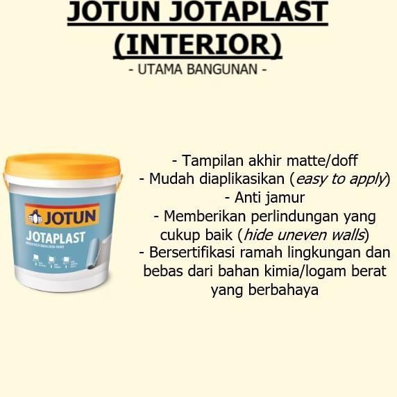 

CAT TEMBOK INTERIOR JOTUN JOTAPLAST/EASY/MAJESTIC-SKYLIGHT/1624 ORIGINAL