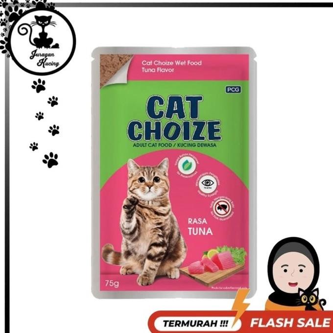

MAKANAN KUCING BASAH CAT CHOIZE POUCH 75GR ( 1 DUS ISI 12 PCS ) ORIGINAL