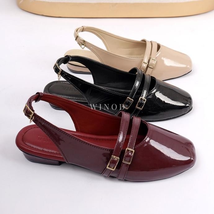WINOD Twila Flatshoes Wanita / Sepatu Slip On Casual / Sepatu Kerja / Sepatu Kekinian / Sepatu Hak 2