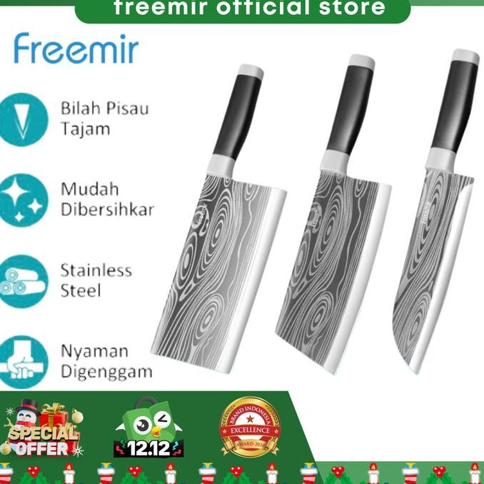 

Berkualitas [HARGA KHUSUS] freemir Pisau Set 3 PCS Stainless Steel Anti Karat