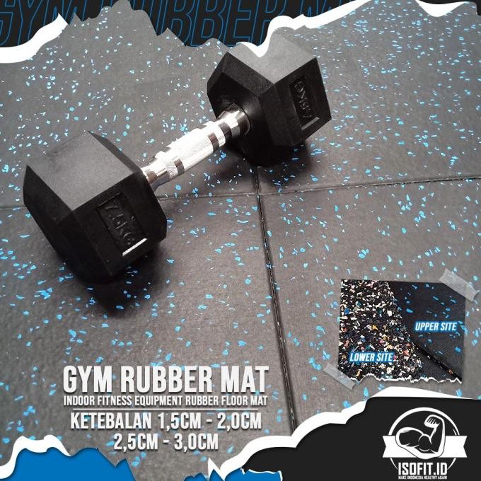 Diskon Isofit Composite Gym Rubber Floor Mat / Karpet Lantai Karet Gym