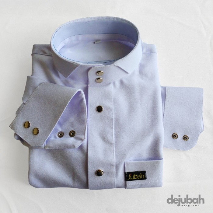 Jubah Pria DeJubah - Jubah SUJA (Saudi & Kemeja) Jubah pria gamis dewasa berkerah - Putih, M jumbo l