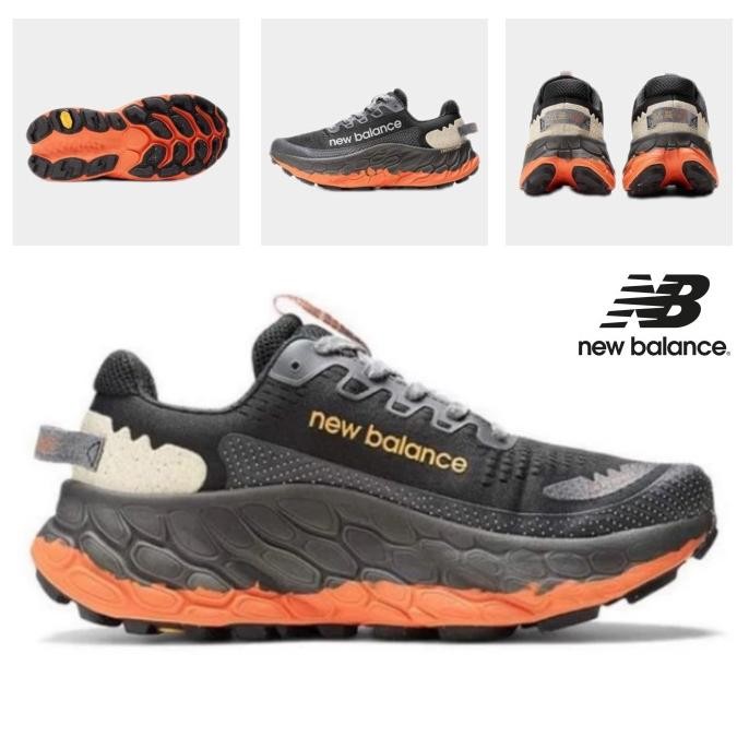 BEBAS ONGKIR -  Sepatu NB NEW BALANCE FreshFoam X More Trail v3 2E Wide Black Cayenne