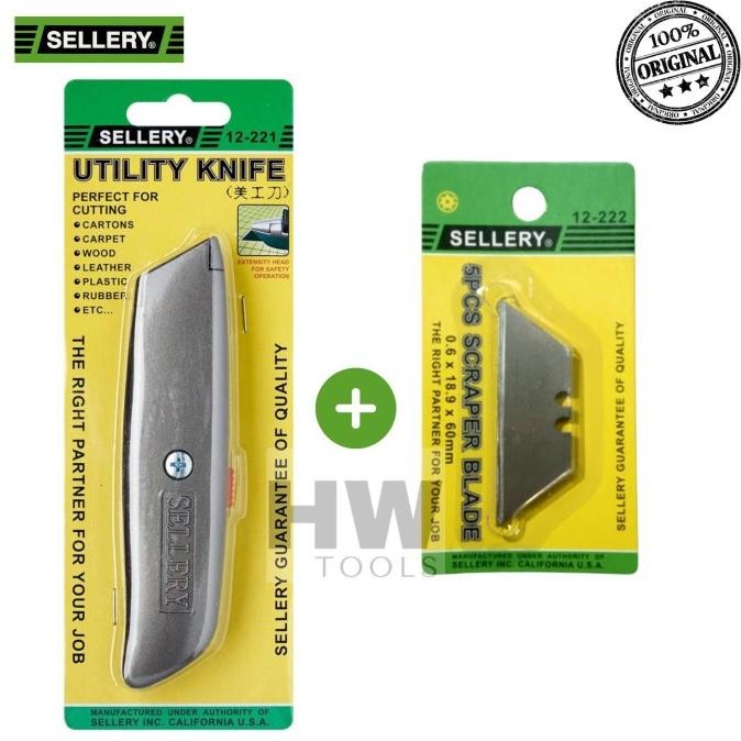

Berkualitas BUNDLE PISAU CUTTER BONUS REFILL MATA PISAU CUTTER BLADE 5 PC SELLERY