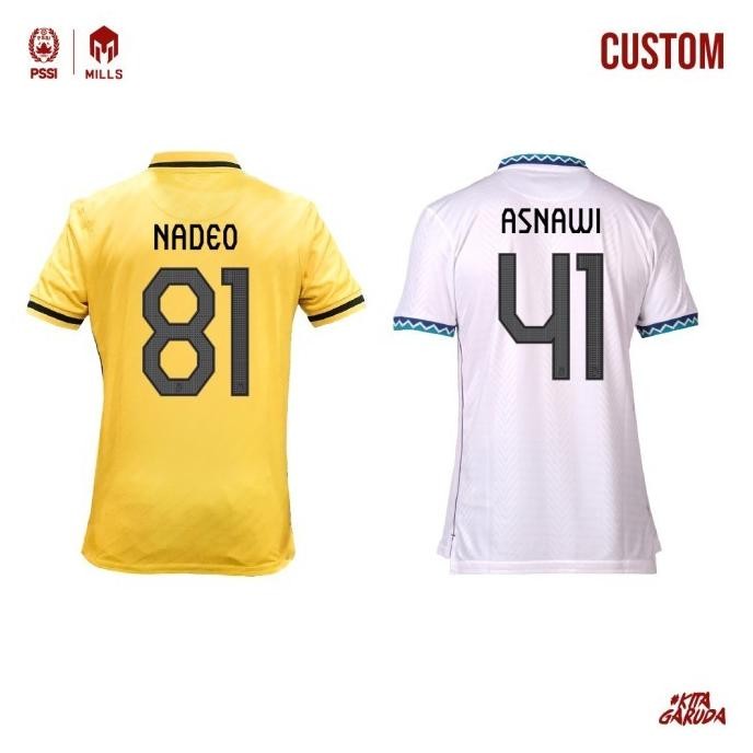 MILLS NAMESET JERSEY TIMNAS 2022 CUSTOM ( HANYA NAMESET JERSEY SAJA )