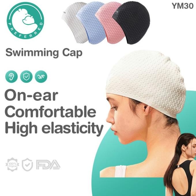 TOPI RENANG/ SWIM CAP ADULT LONG HAIR WOMAN SILICONE SWIM CAP