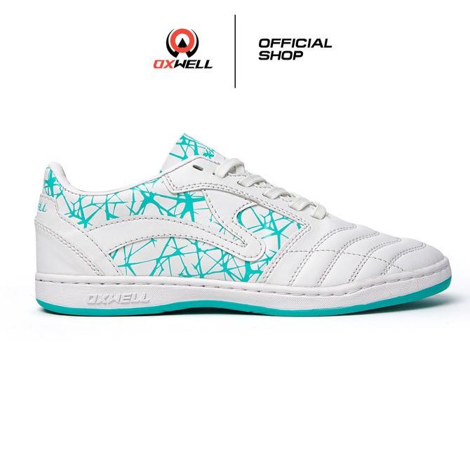 OXWELL PYGOCENTRUS - SEPATU FUTSAL PRIA OLAHRAGA DEWASA BRAND LOKAL BERKUALITAS PUTIH TOSCA