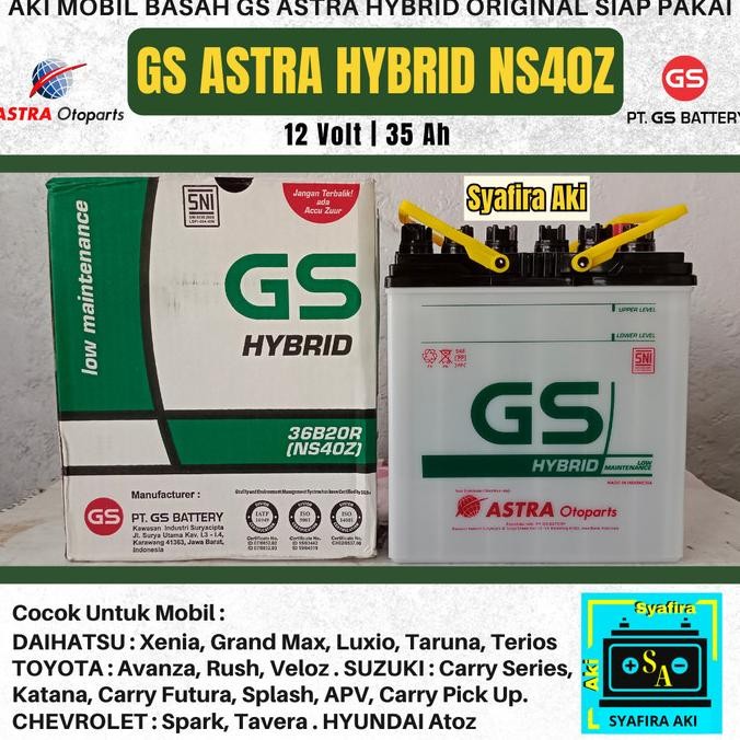 Original Accu Aki Basah Mobil Avanza Xenia Rush Gs Ns40Z Gs Astra Ori = 34B19