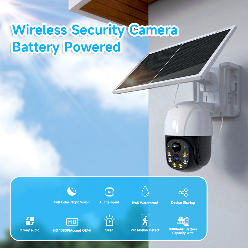 

- V380 Pro Kamera CCTV WiFi Solar Panel Outdoor Camera HD 1080P IP65 - MVT-1120G-P5 Pro -