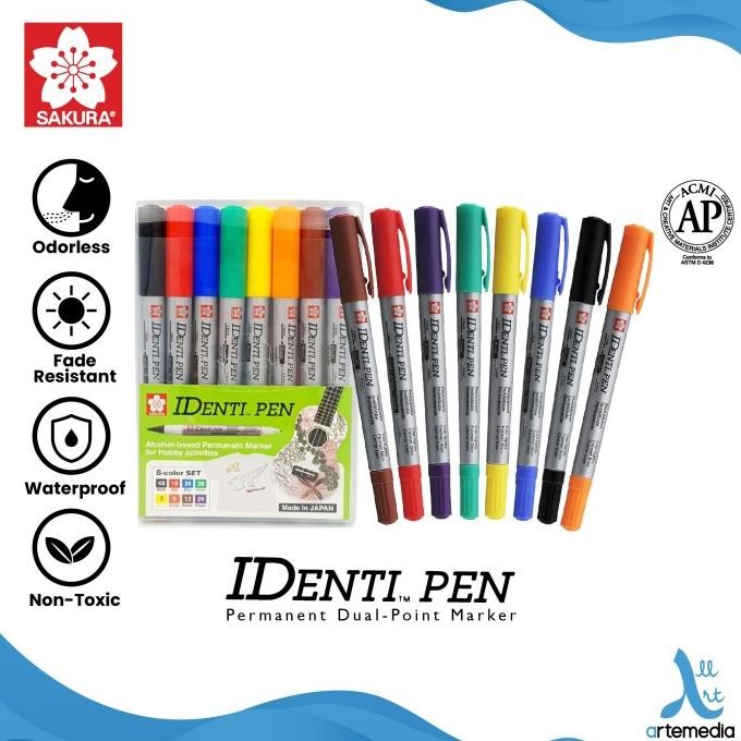 

BEBAS ONGKIR - Spidol Permanen Sakura IDenti Pen Dual Point Permanent Marker