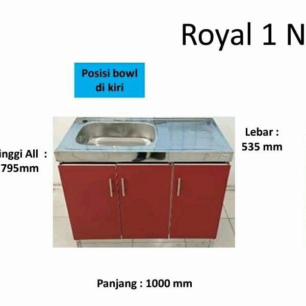 TERBARU royal kitchen set lemari dapur stainless sink 3 pintu bawah wastafel HOT SALE