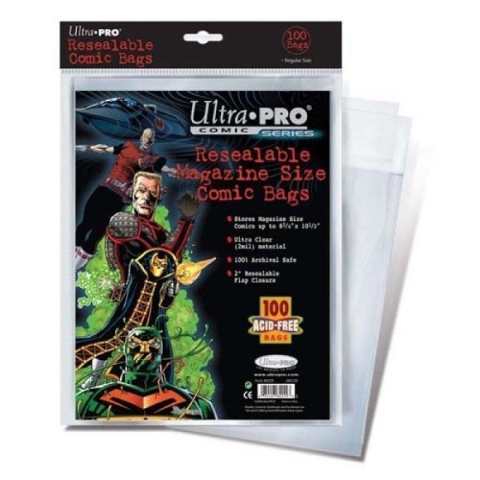 TERBARU 10lembar Ultra Pro Magazine Size Resealable Comic Bags HOT SALE