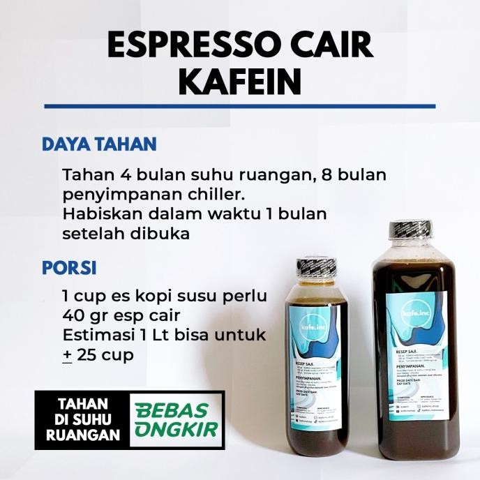 Konsentrat Kopi Espresso Cair Kafein