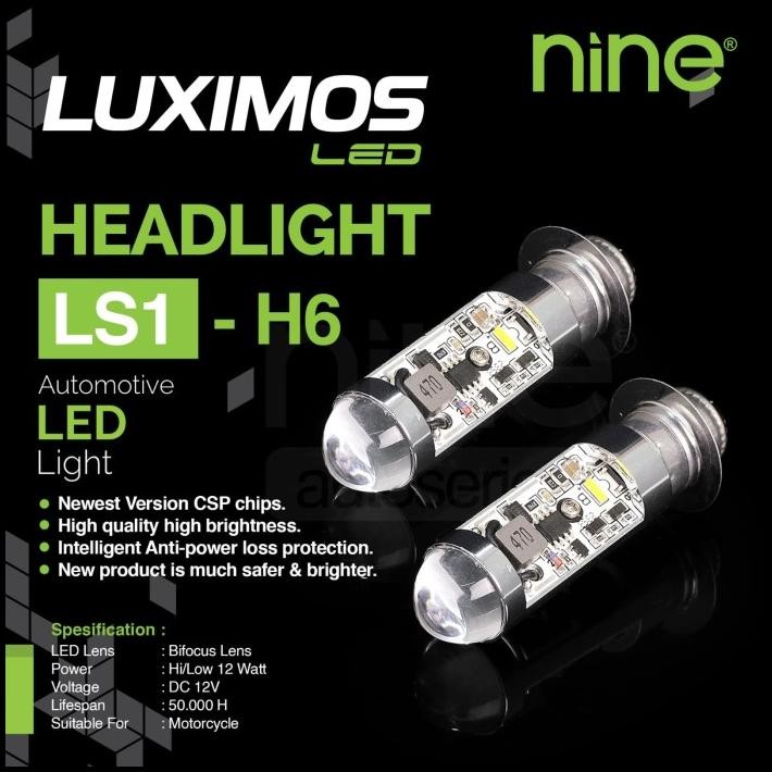LUXIMOS LED H6 LS1 LAMPU LED MOTOR LASER M5 H6 BEBEK MATIC 2 WARNA BEAT VARIO MIO DLL
