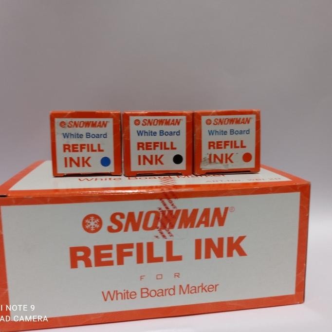 

TERBARU - 1 dus refill tinta spidol snowman whiteboard