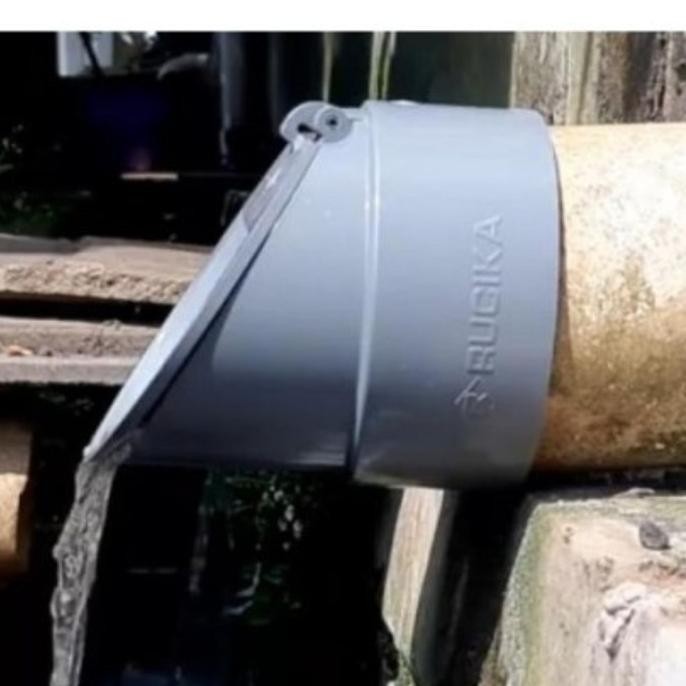 Promo Tutup Paralon 4 inch 3 in 2 inc Pipa Otomatis Katup Saluran Pembuangan COD