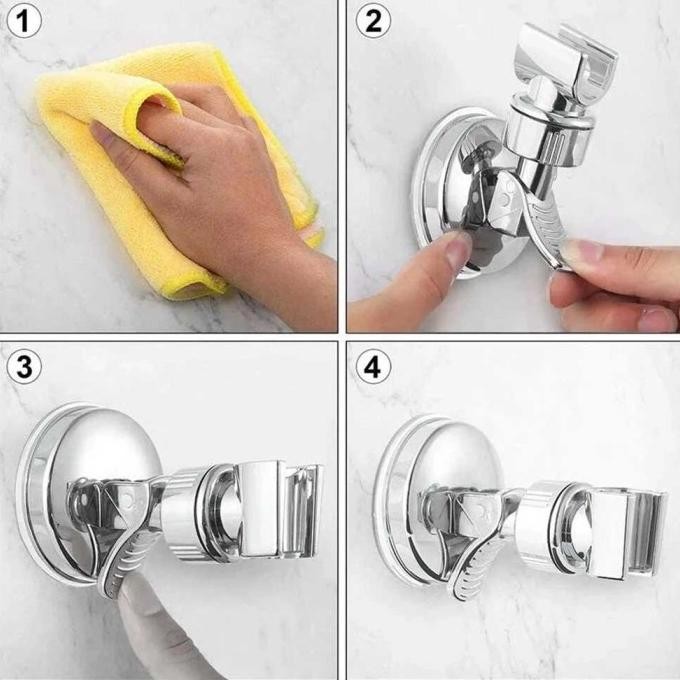 Promo Holder Shower Dudukan Shower Mandi Tempel Rotasi 360 Derajat COD