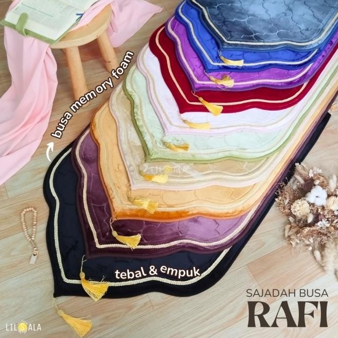 

TERSEDIA SAJADAH BUSA KUBAH RAFI MEMORY FOAM ANTISLIP TEBAL EMPUK LEMBUT KADO