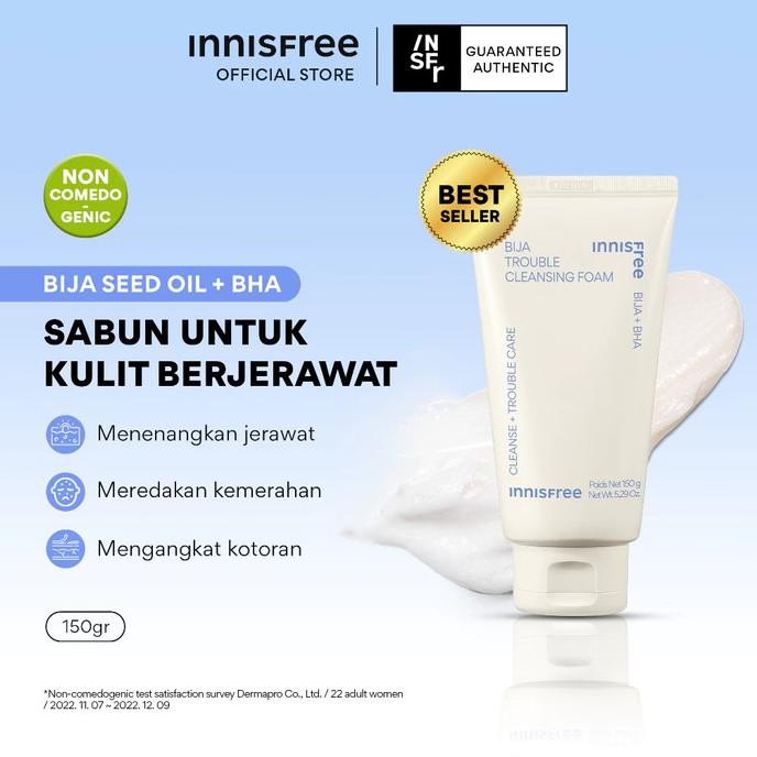 

TERSEDIA [INNISFREE] BIJA TROUBLE FACIAL FOAM 150GR - UTK KULIT BERMASALAH