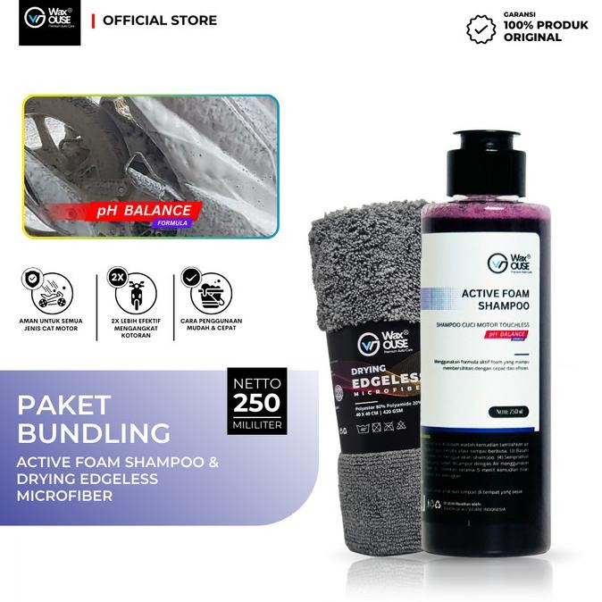 

TERSEDIA PAKET HEMAT ACTIVE FOAM SHAMPOO CUCI MOTOR TOUCHLESS & MICROFIBER