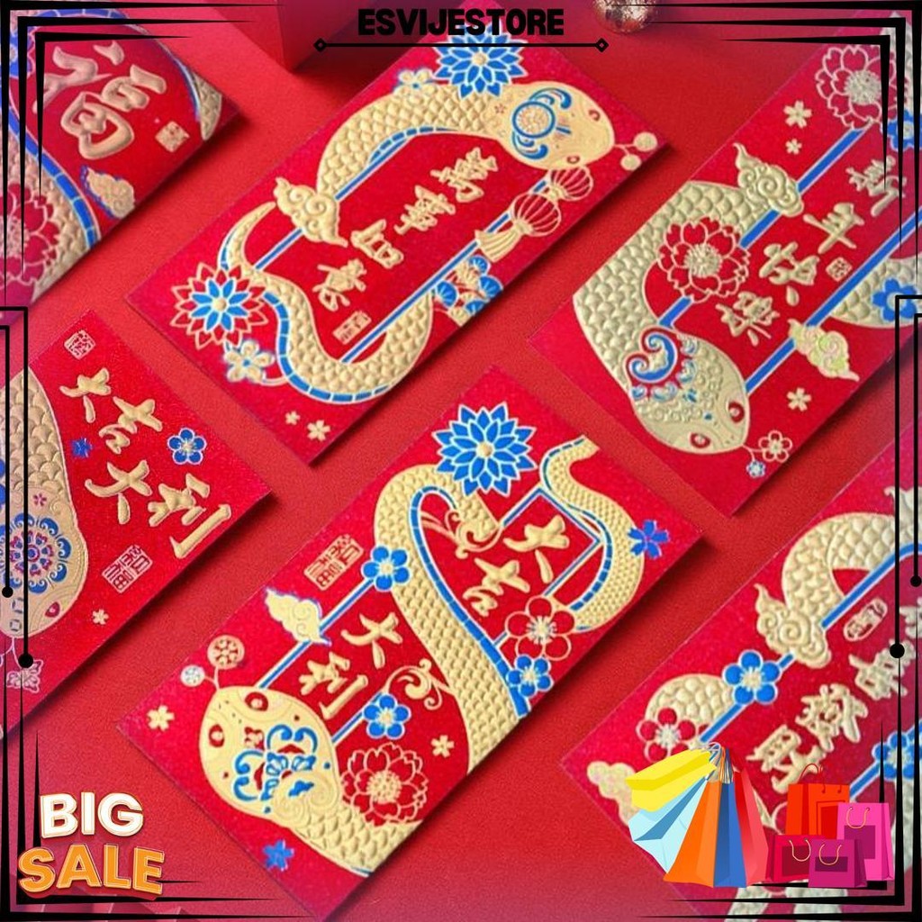 

[Premium] Angpao Imlek Netral Ular 2025 Panjang Glitter Biru 3D Timbul Shio Ular Hong Bao Fung Pau | Amplop Angpau Telinga Kepala Lucu Imlek Ular Chinese New Year Tahun Baru Sincia D Best Seller