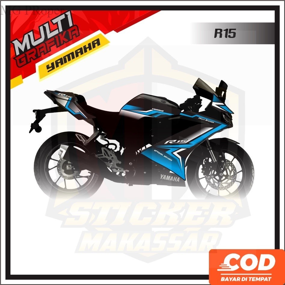 Stiker Striping Decal R15 V3 Aksesoris Dekal  Yamaha R15 v3  R15V3 YZF-R15  YZF SemiFull