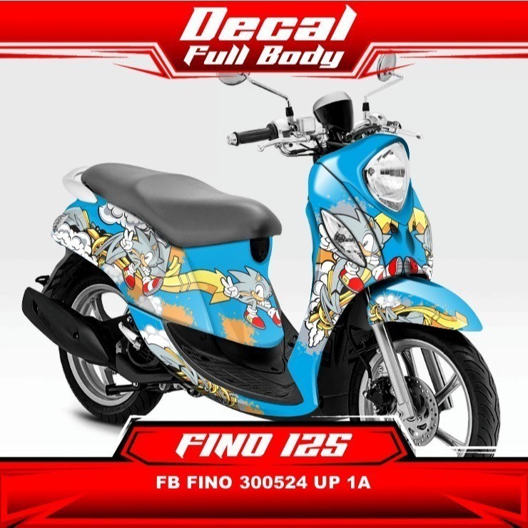 Stiker Sticker Decal Yamaha FINO 125 Full Body  Hitam  300524 UP 02