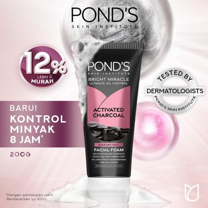 

TERSEDIA PONDS BRIGHT MIRACLE ULTIMATE OIL CONTROL FACIAL FOAM 200G