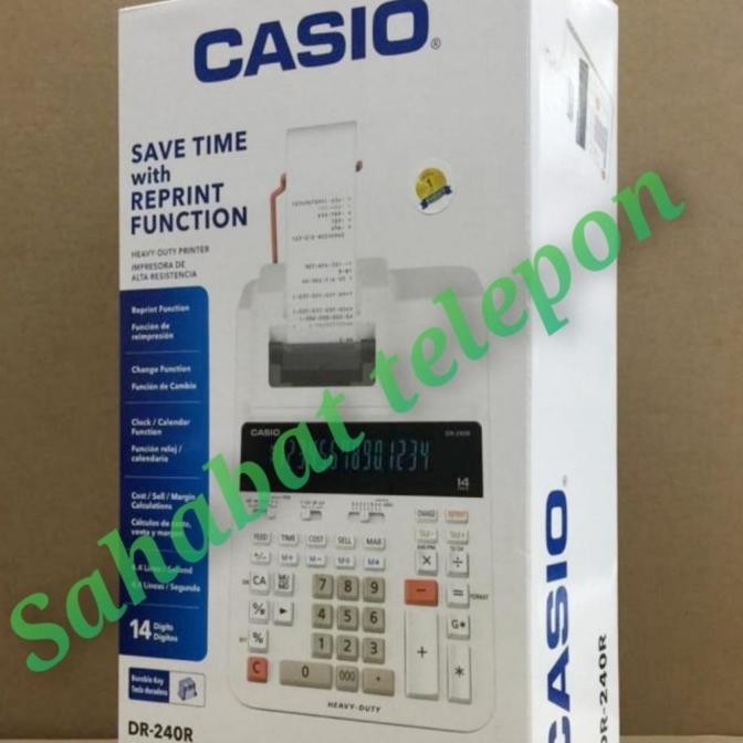 

BEBAS ONGKIR - Kalkulator CASIO DR-240R-WE-E