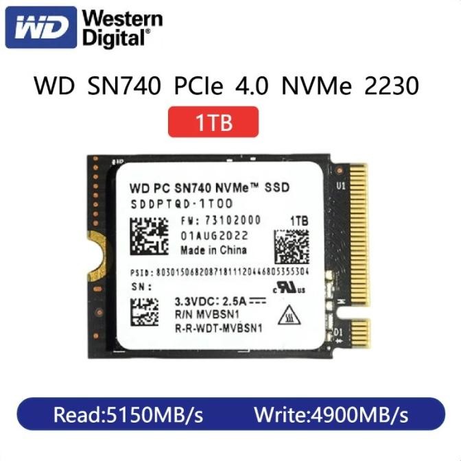 TERMURAH - Western Digital WD SN740 M.2 2230 1TB SSD M2 NVMe Gen4 x4 PCIe 4.0