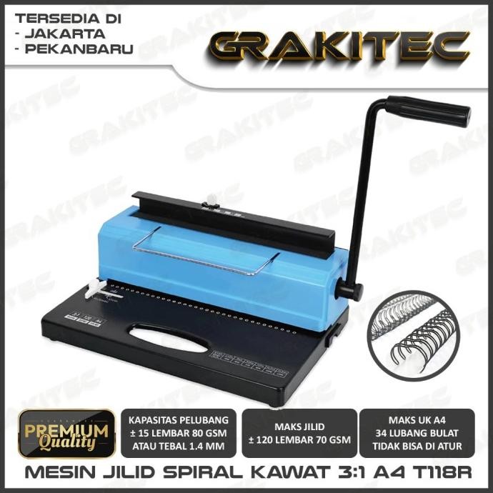 

TERMURAH - Mesin Jilid Spiral Kawat A4 T118R TD-13 TD-130 Grakitec