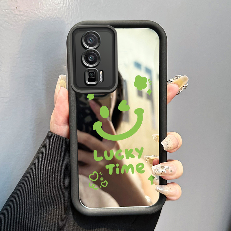 Casing Hp Untuk Xiaomi POCO F5 Case Casing Softcase senyum pelindung silikon HP Kesing cermin langka