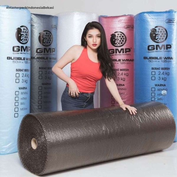 

Terlaris Bubble Wrap Plastik Buble 50 M X 125 Cm Rol Hitam Putih Transparan New