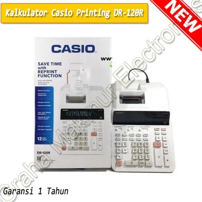 

TERLARIS - Kalkulator Casio Printing DR-120R (Calculator Original Asli DR 120 R)