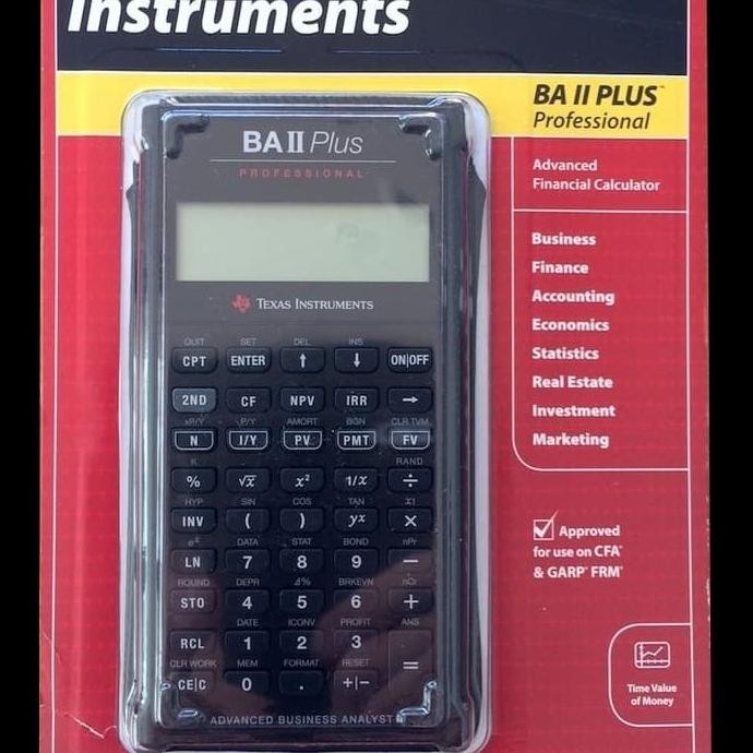 

TERLARIS - Kalkulator Keuangan TEXAS INSTRUMENTS BA II PLUS Professional -FINANCE