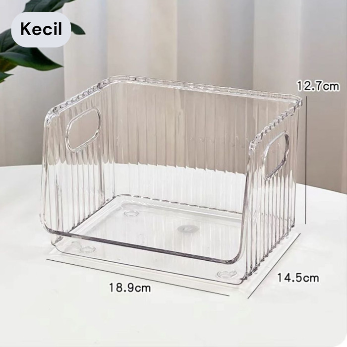 NEW 【SEIJI】AKIKO Rak Meja Kosmetik Plastik Organizer Make Up Acrylic Perapi Tumpuk Buku Storage Maja