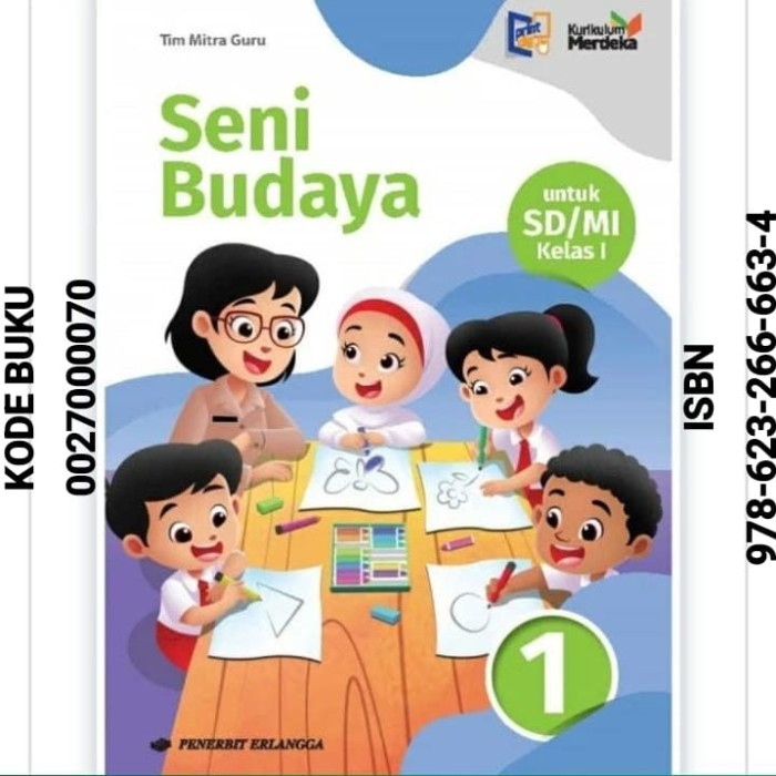 Buku Seni Budaya Sbk Kelas 1 Sd Kurikulum Merdeka Erlangga Sd Boom Sale