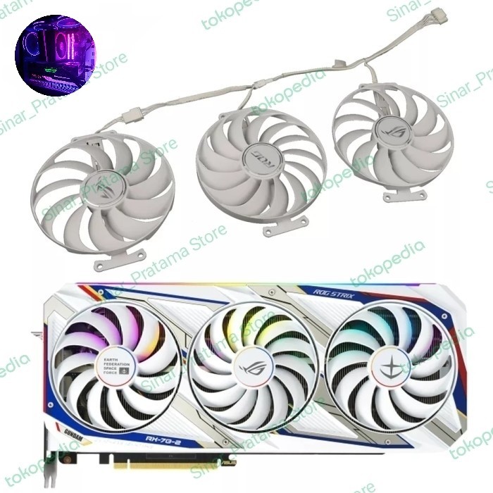 Fan Asus Rog Strix RTX 3070 3080 3090 95mm 7pin White Edition OEM